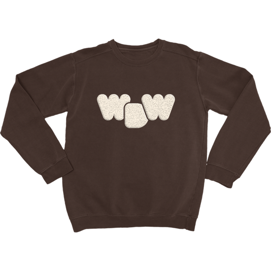 Limited Edition Textured WDW Crewneck Dark Brown Limited Edition Textured WDW Crewneck Dark Brown