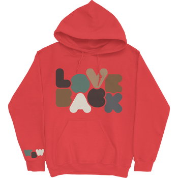Limited Quantity Love Back Bubbles Hoodie Red 