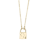 Initial Lock Gold Necklace