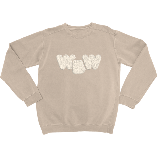 Limited Edition Textured WDW Crewneck Tan