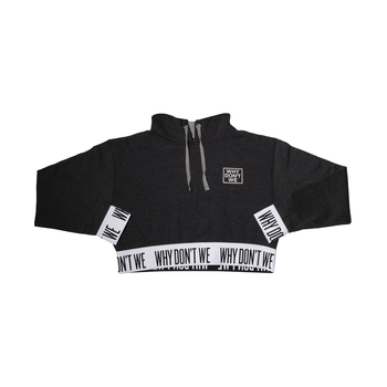 Crop Top Hoodie Black