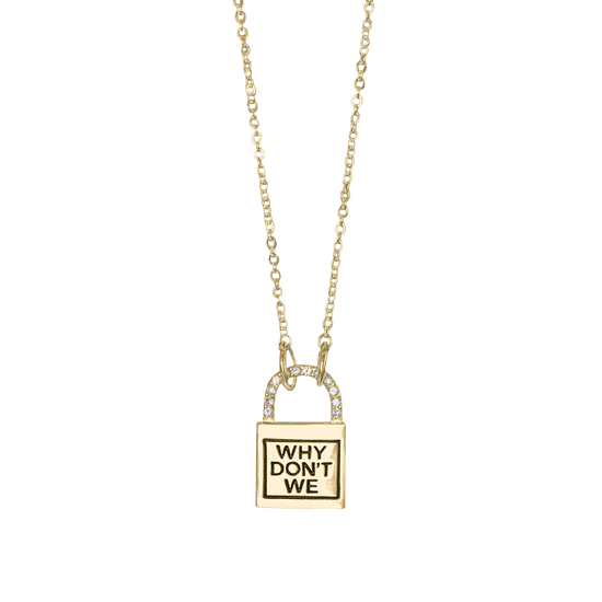 Initial Lock Gold Necklace