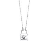Initial Lock Silver Necklace